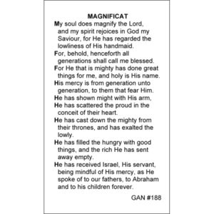 Magnificat Prayer Card | Gannon's Prayer Card Co.