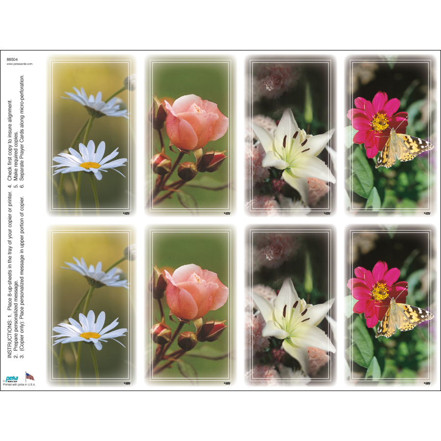 Classic Garden Flowers | Assorted 8 Card Set Classic Garden Flowers | Assorted 8 Card Set