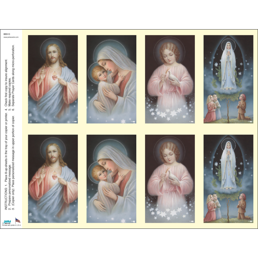 Star Assortment #2 Classic 8-up Prayer Cards | Gannon's Prayer