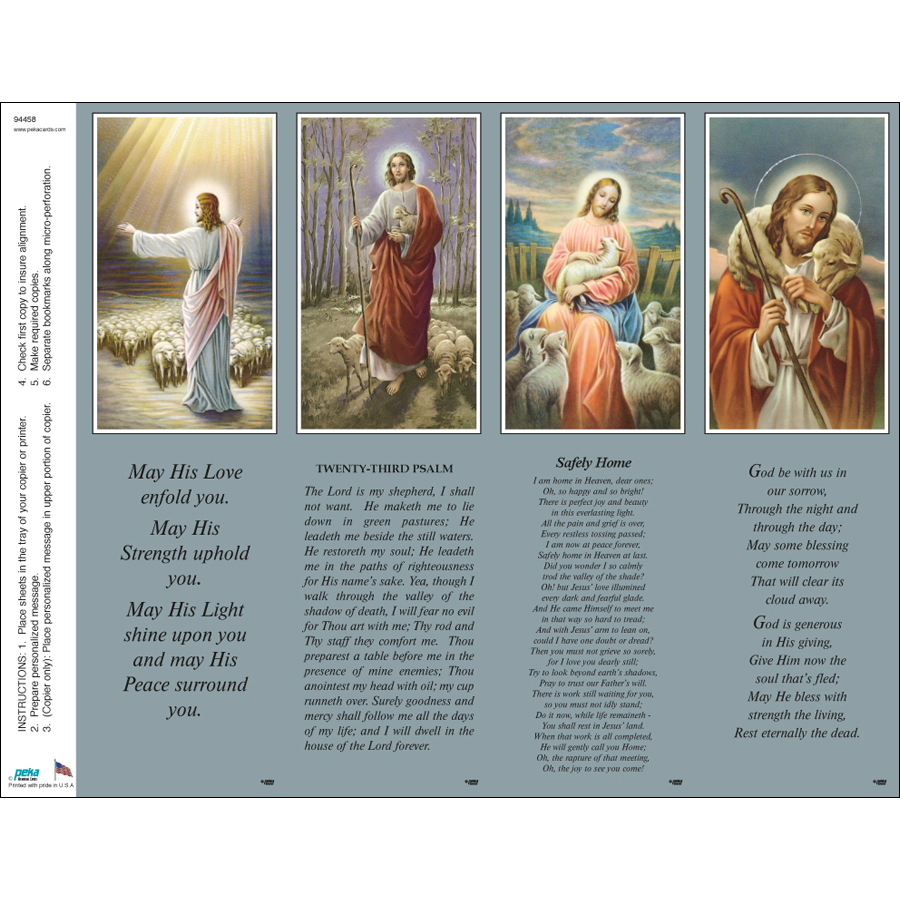 Jesus Assortment 4-up Bookmarks | Gannon's Prayer Card Co.